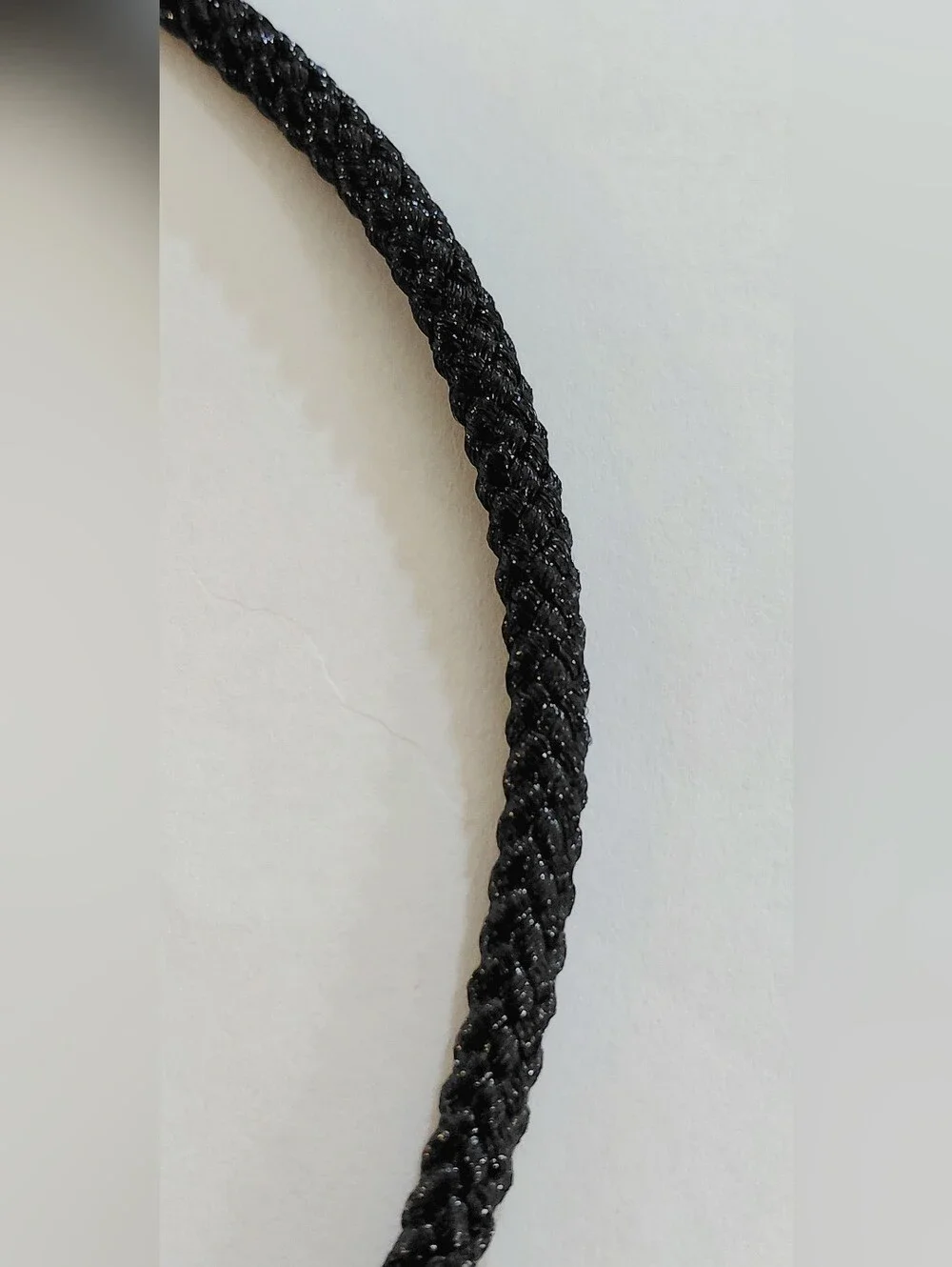 Authentic NEW Pandora Shimmering Black Cord Bracelet 14k gold plating - Picture 4 of 7
